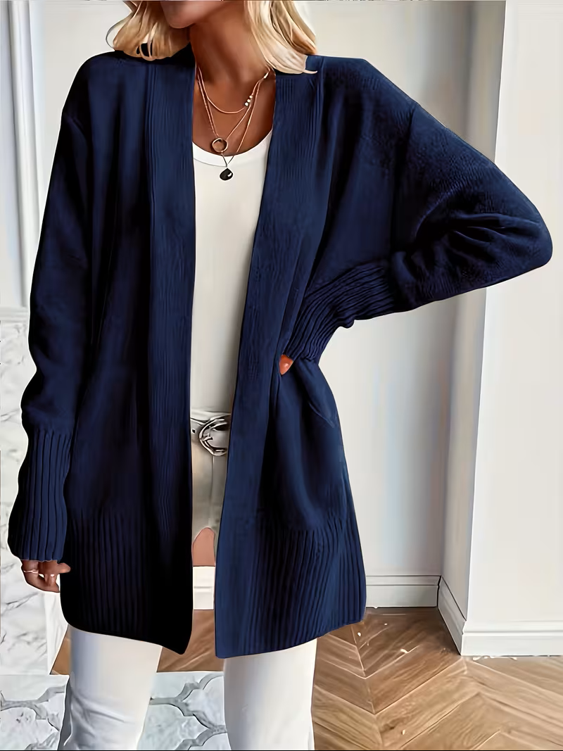 Open-Front Cardigan for Women, Relaxed Style