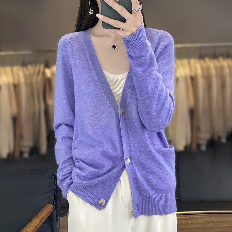 Women's Knit Cardigan Sweater with Pockets
