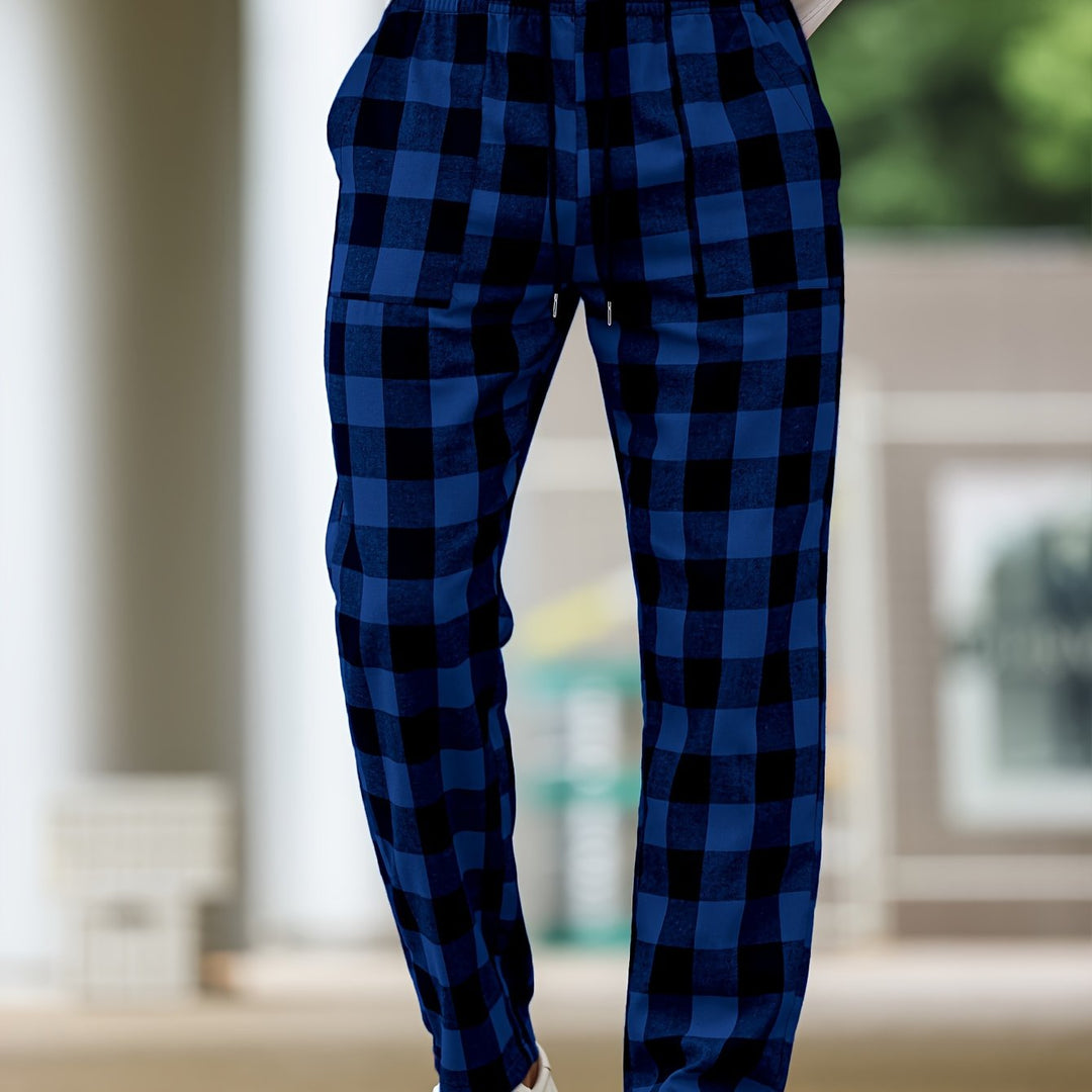 Men's Relaxed Plaid Lounge Pants
