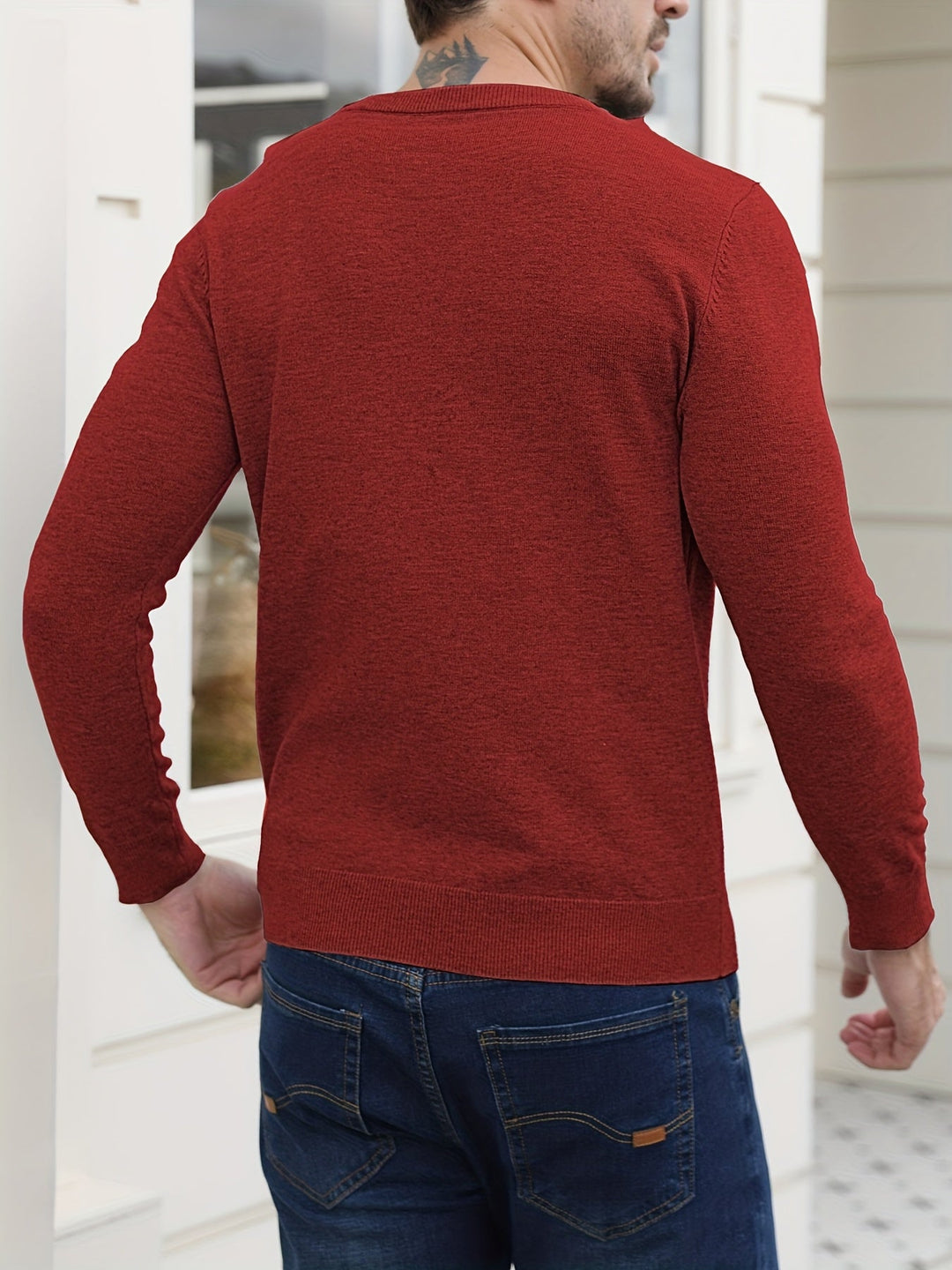 Classic V-Neck Pullover for Men