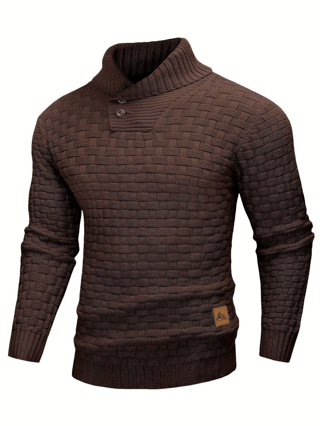 Textured Shawl-Collar Sweater for Men