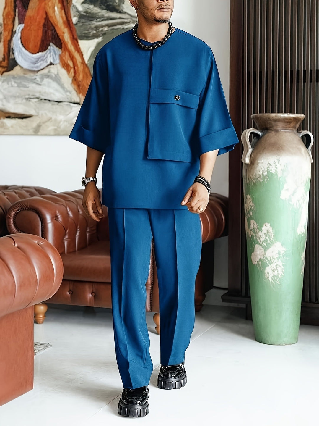 Two-Piece Set for Men, Relaxed Style