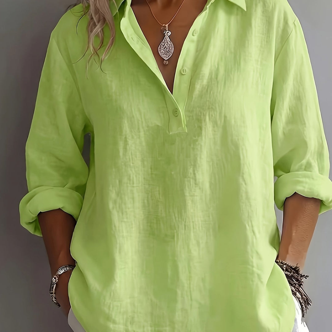 Collared Blouse for Women, Relaxed Style