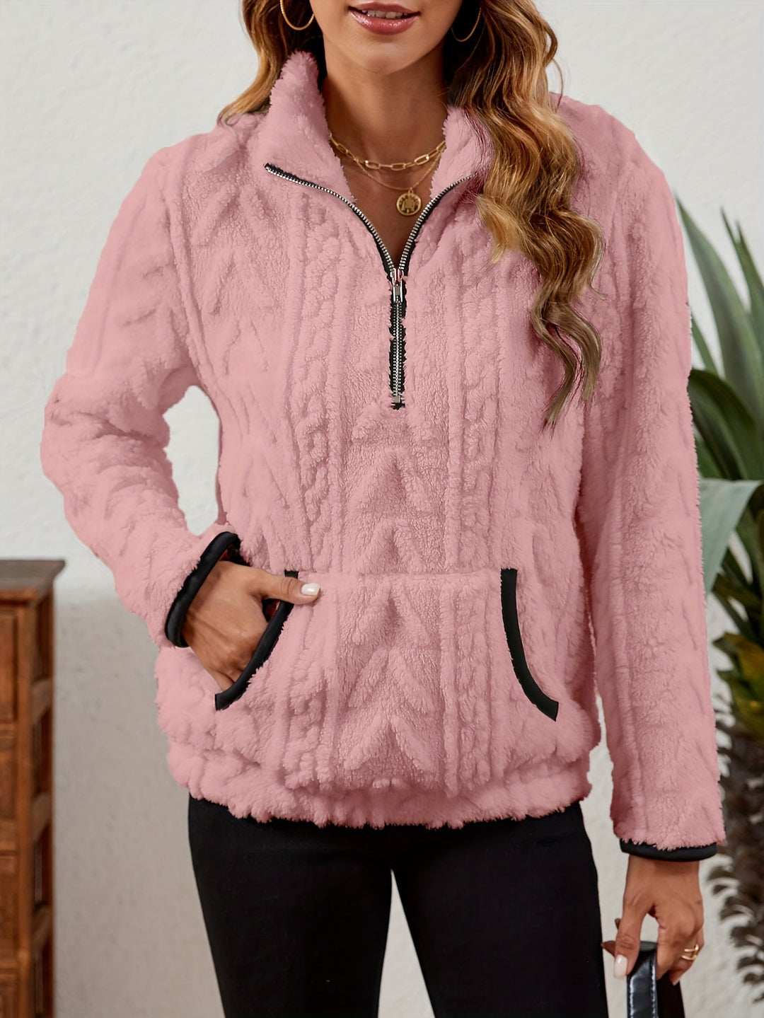 Half-Zip Pullover for Women, Cozy Style