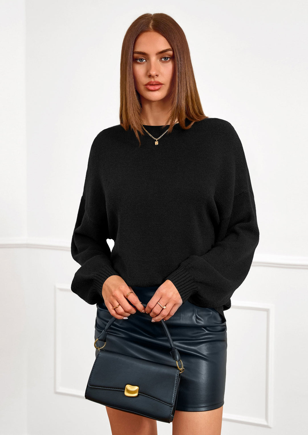 Women's Casual Oversized Long Sleeve Chunky Knit Sweater