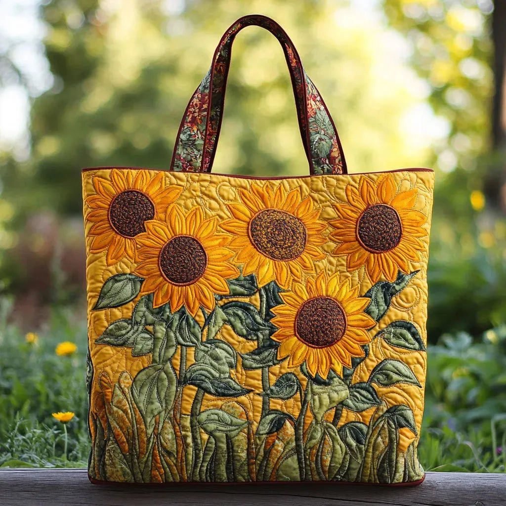 Sunflower Art Tote Bag, Classic Style