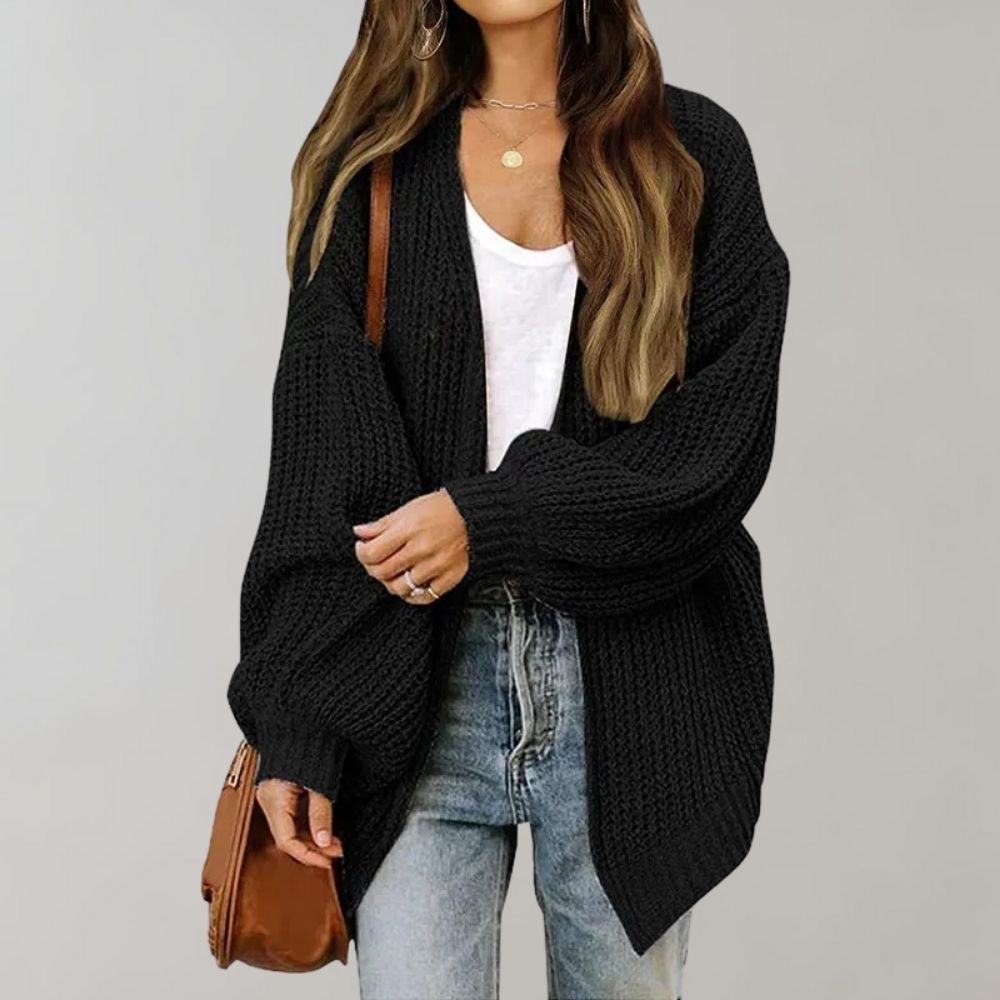 Relaxed Open-Front Cardigan for Women