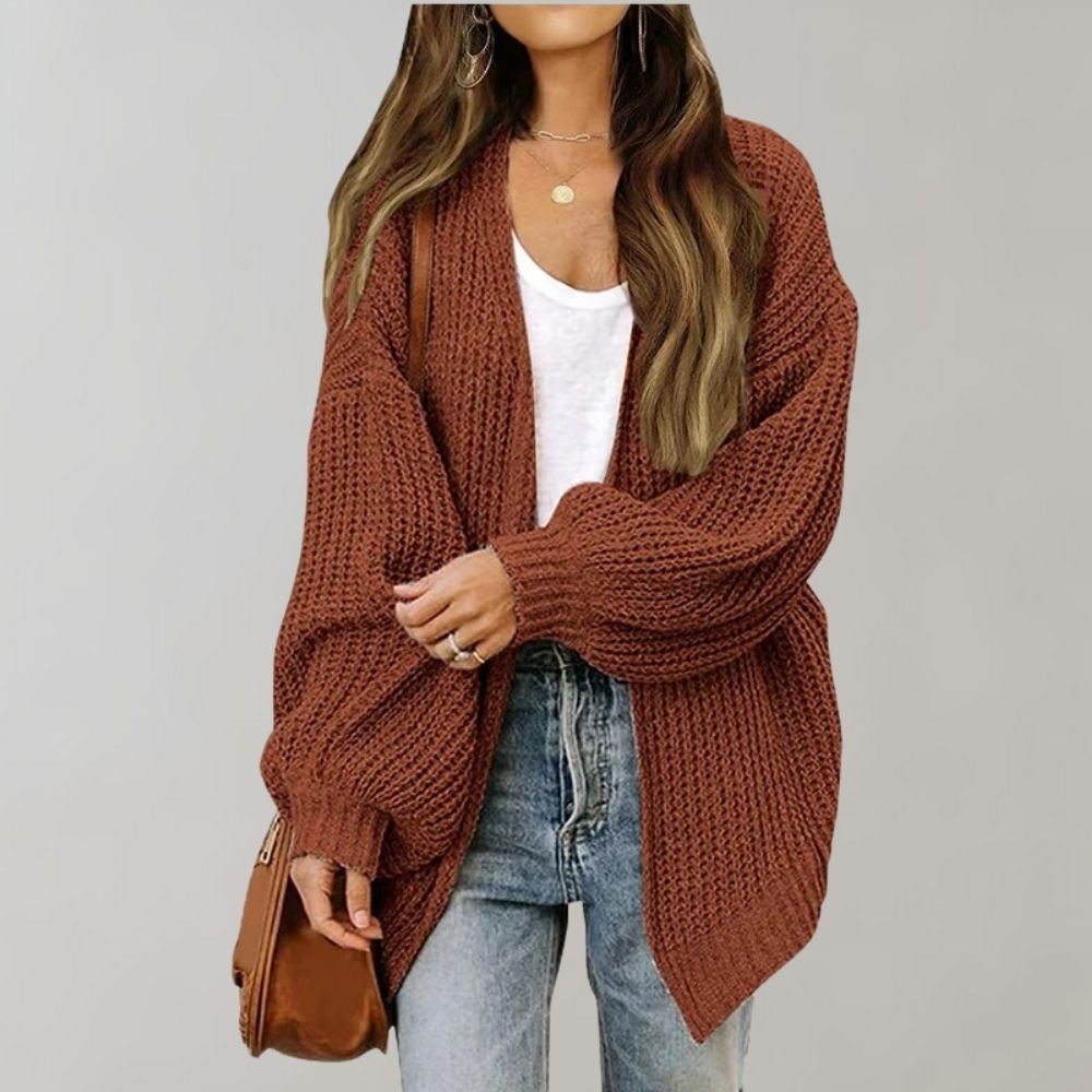 Relaxed Open-Front Cardigan for Women