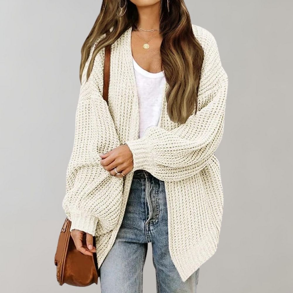 Relaxed Open-Front Cardigan for Women