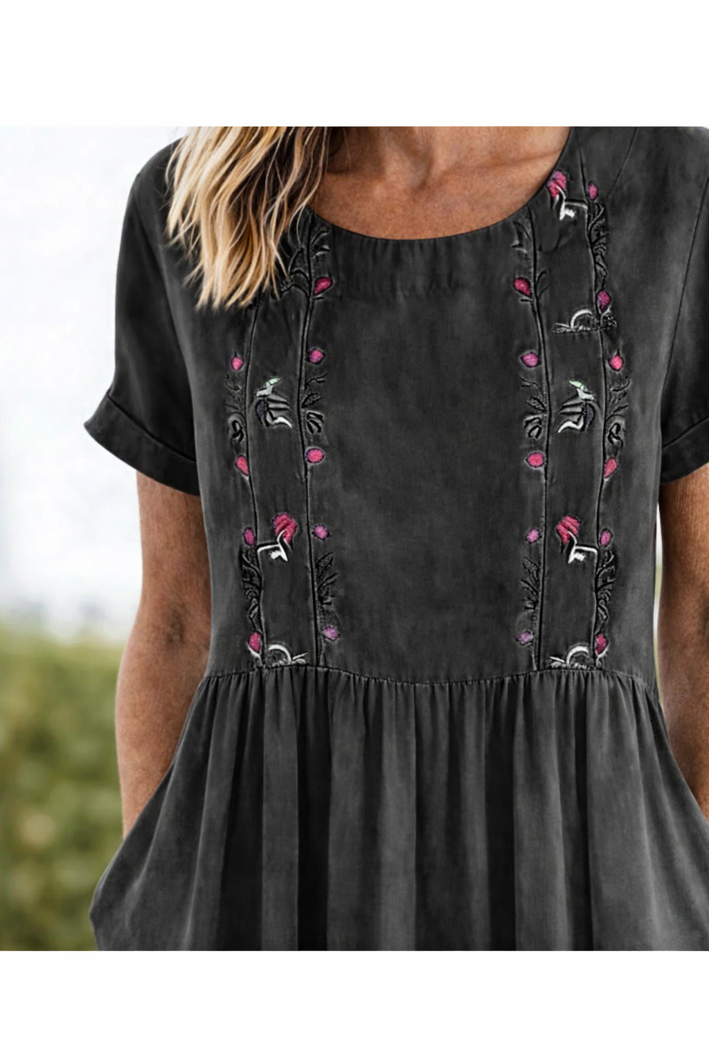 Summer Short Sleeve Dress for Women, Casual Style