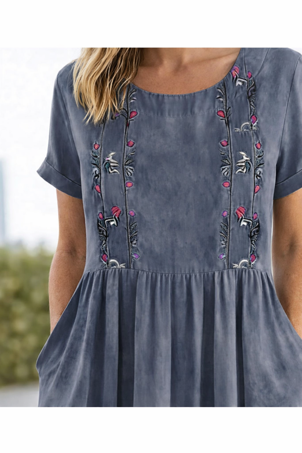 Summer Short Sleeve Dress for Women, Casual Style