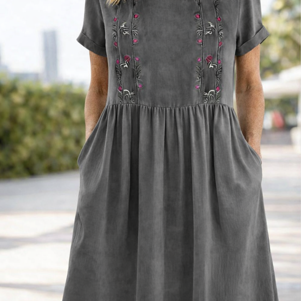 Summer Short Sleeve Dress for Women, Casual Style