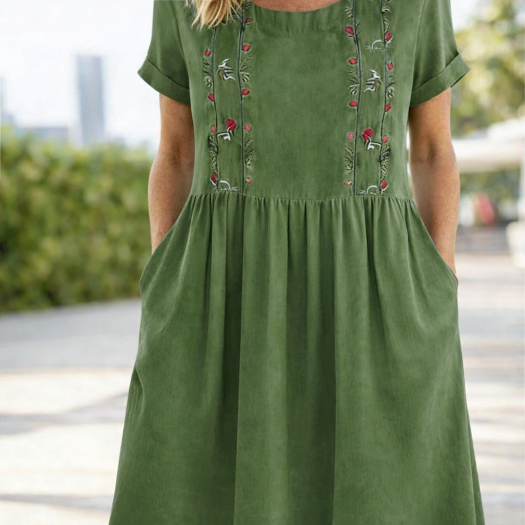 Summer Short Sleeve Dress for Women, Casual Style