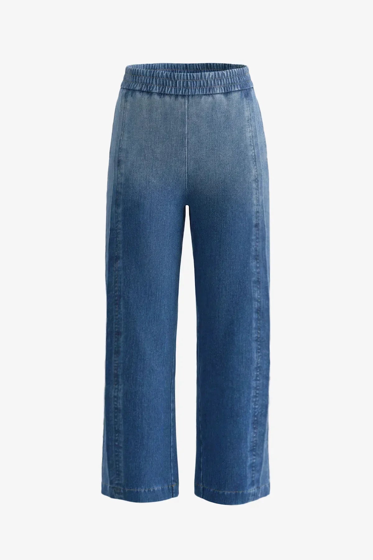 Women's Wide-Leg Casual Jeans – Blue