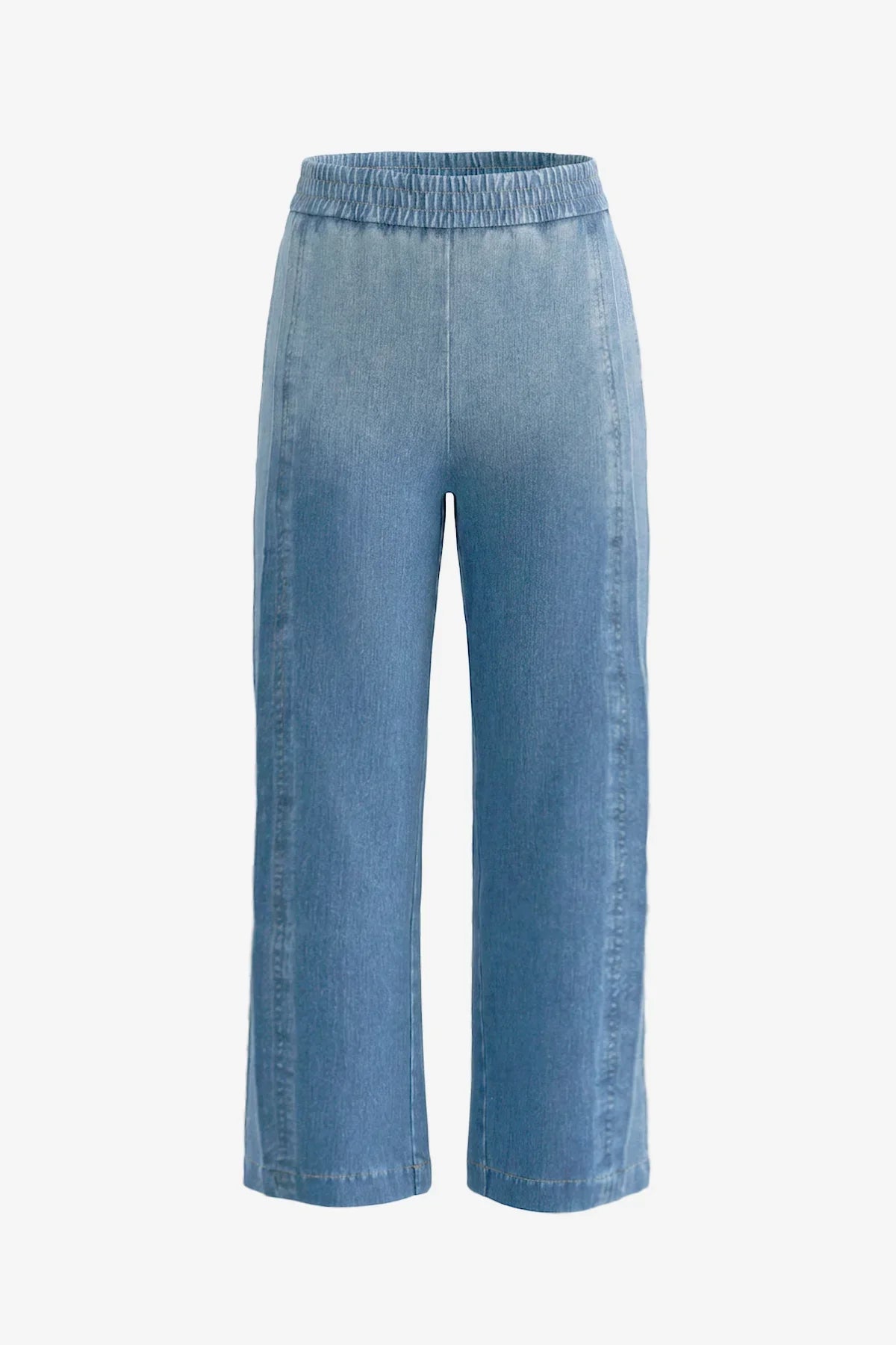 Women's Wide-Leg Casual Jeans – Light Blue