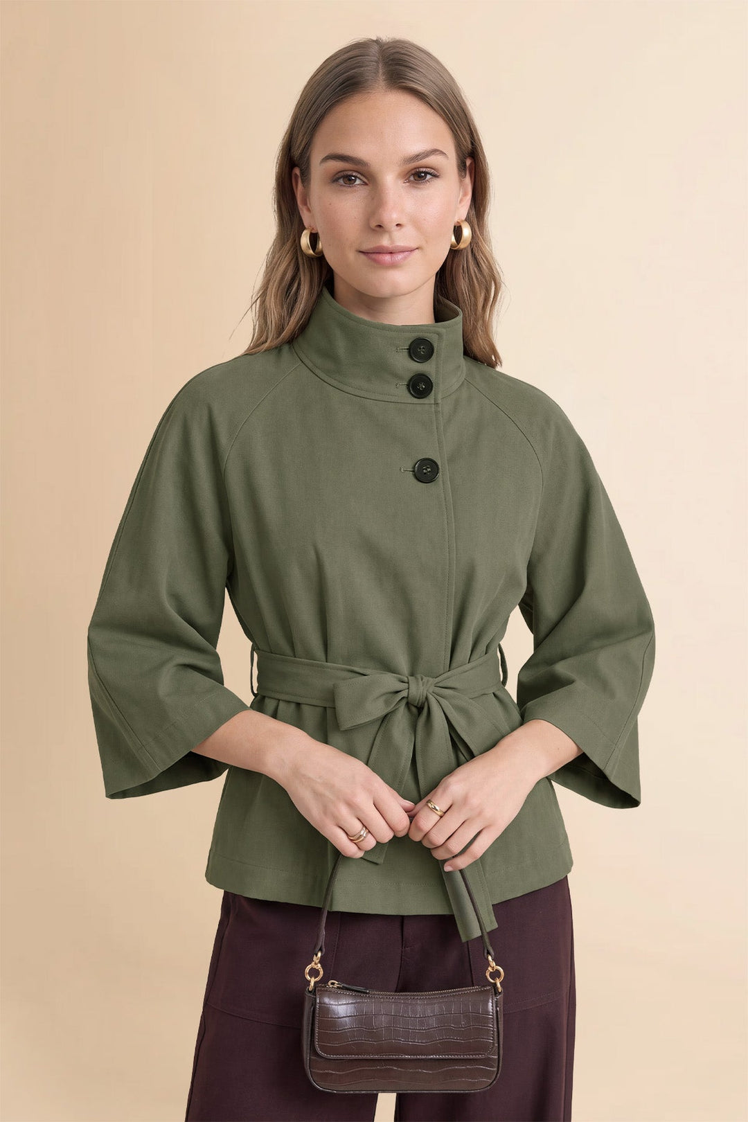 Women's Cropped Trench Coat