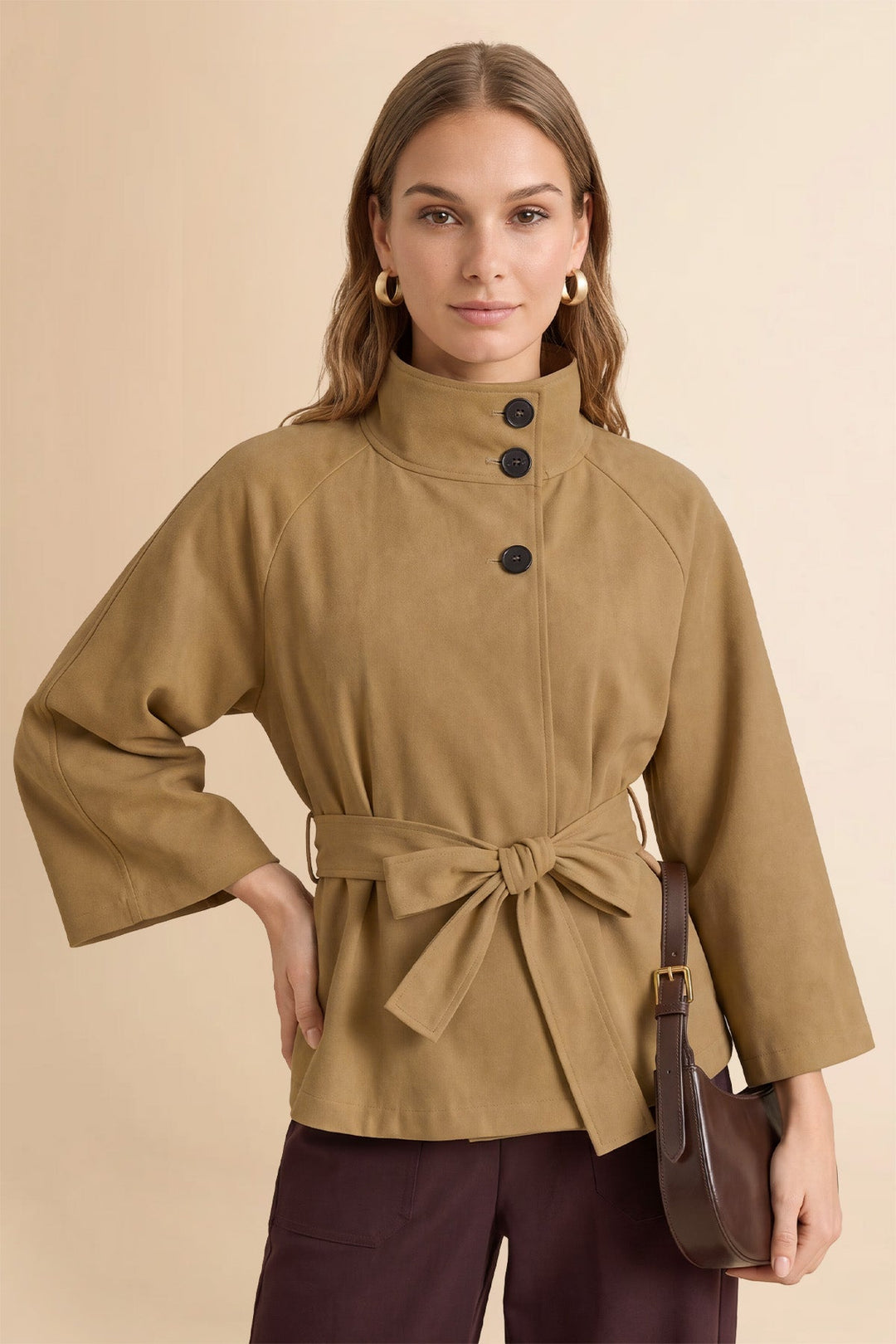 Women's Cropped Trench Coat