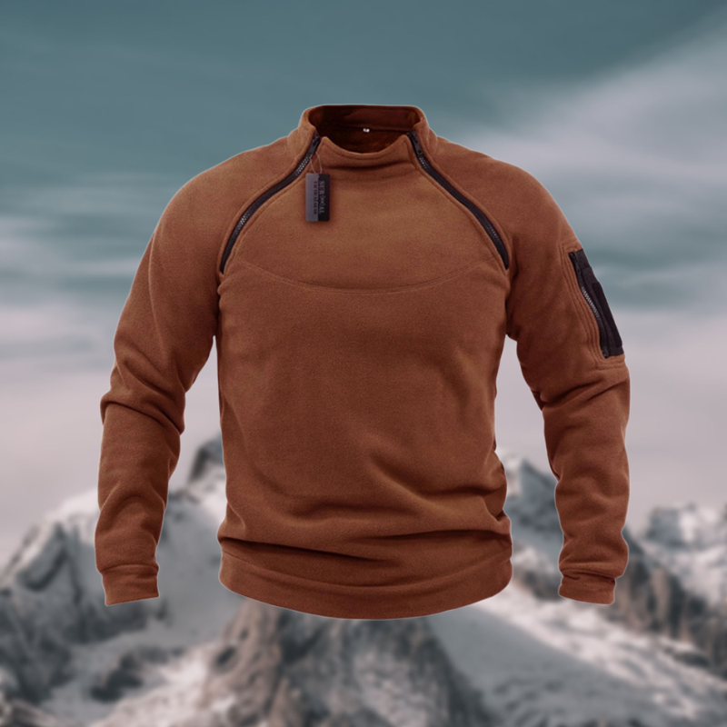 Men's Stand-Collar Quarter-Zip Pullover