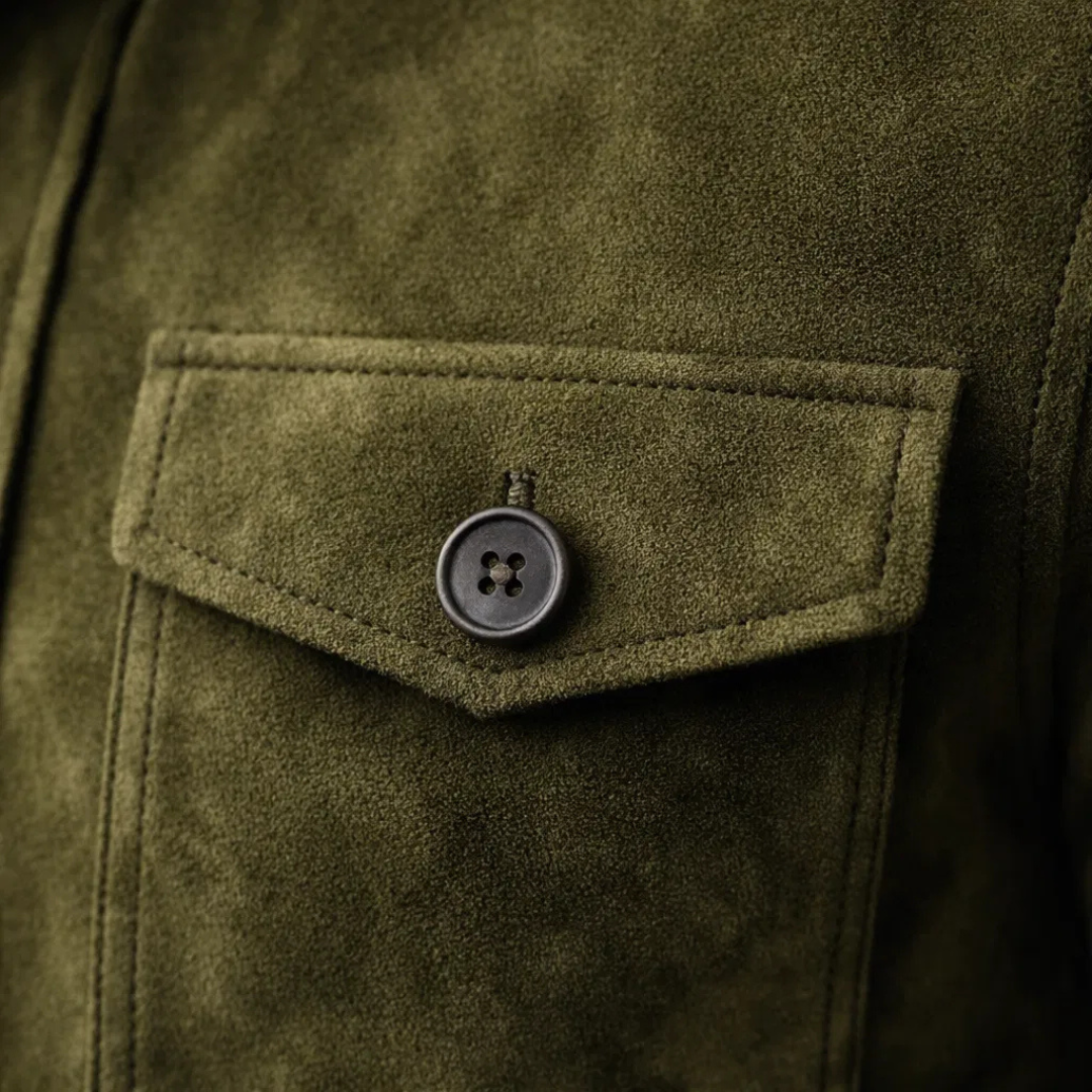 Pocket Suede Jacket, Men's Classic Fit
