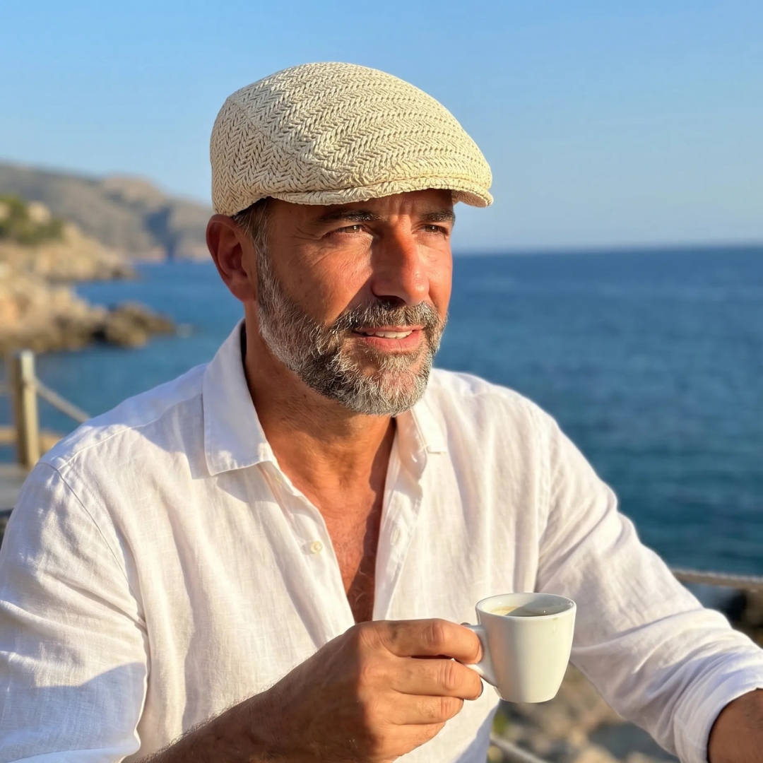 Woven Summer Flat Cap for Men