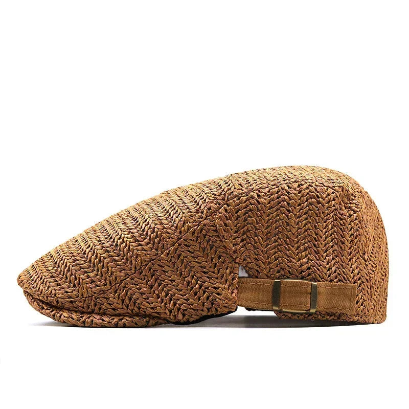 Woven Summer Flat Cap for Men