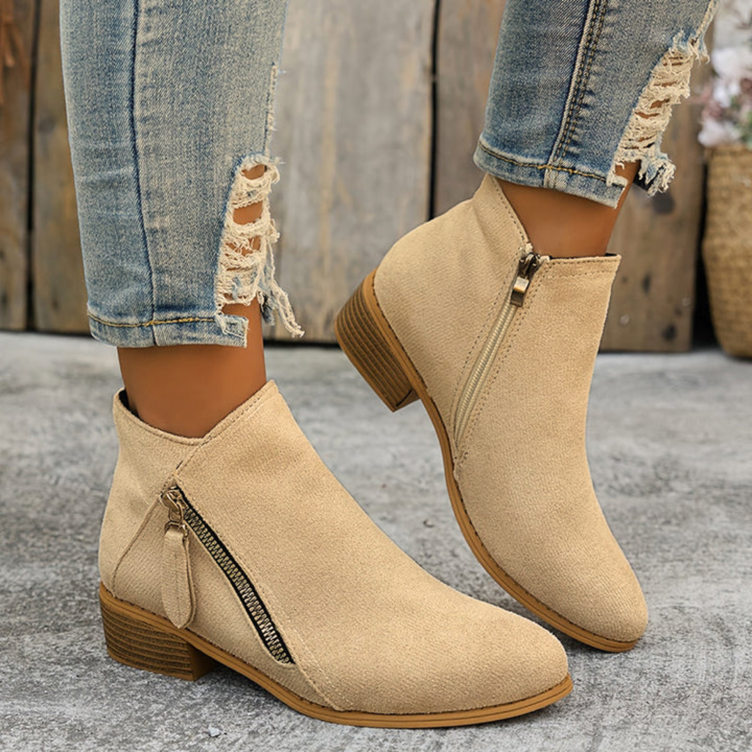Comfortable Zipper Shoes for Women, Elegant Style