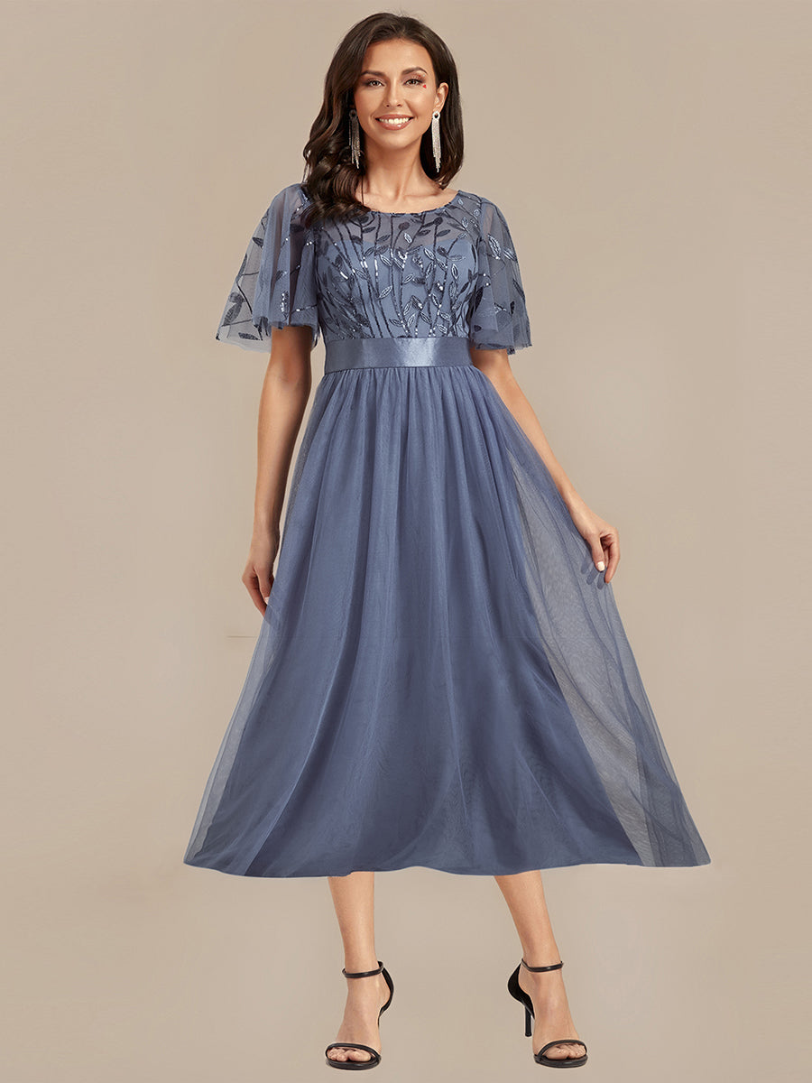 Women's Sequin Midi Party Dress – Mesh