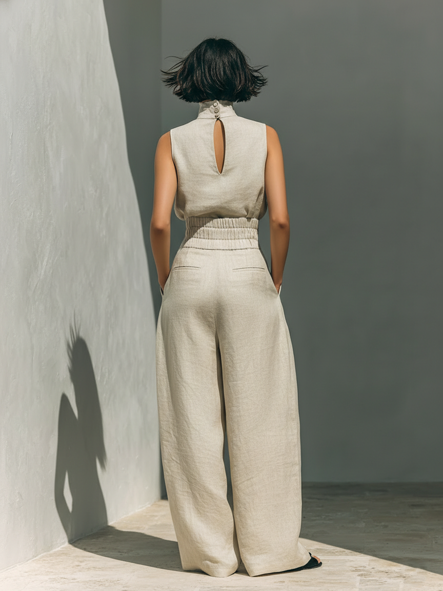 Tank Top and Loose Trousers Set for Women, Stylish Style