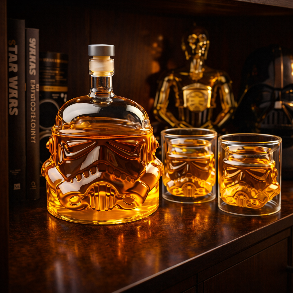 Whisky Bottle Set Bottle and Glass