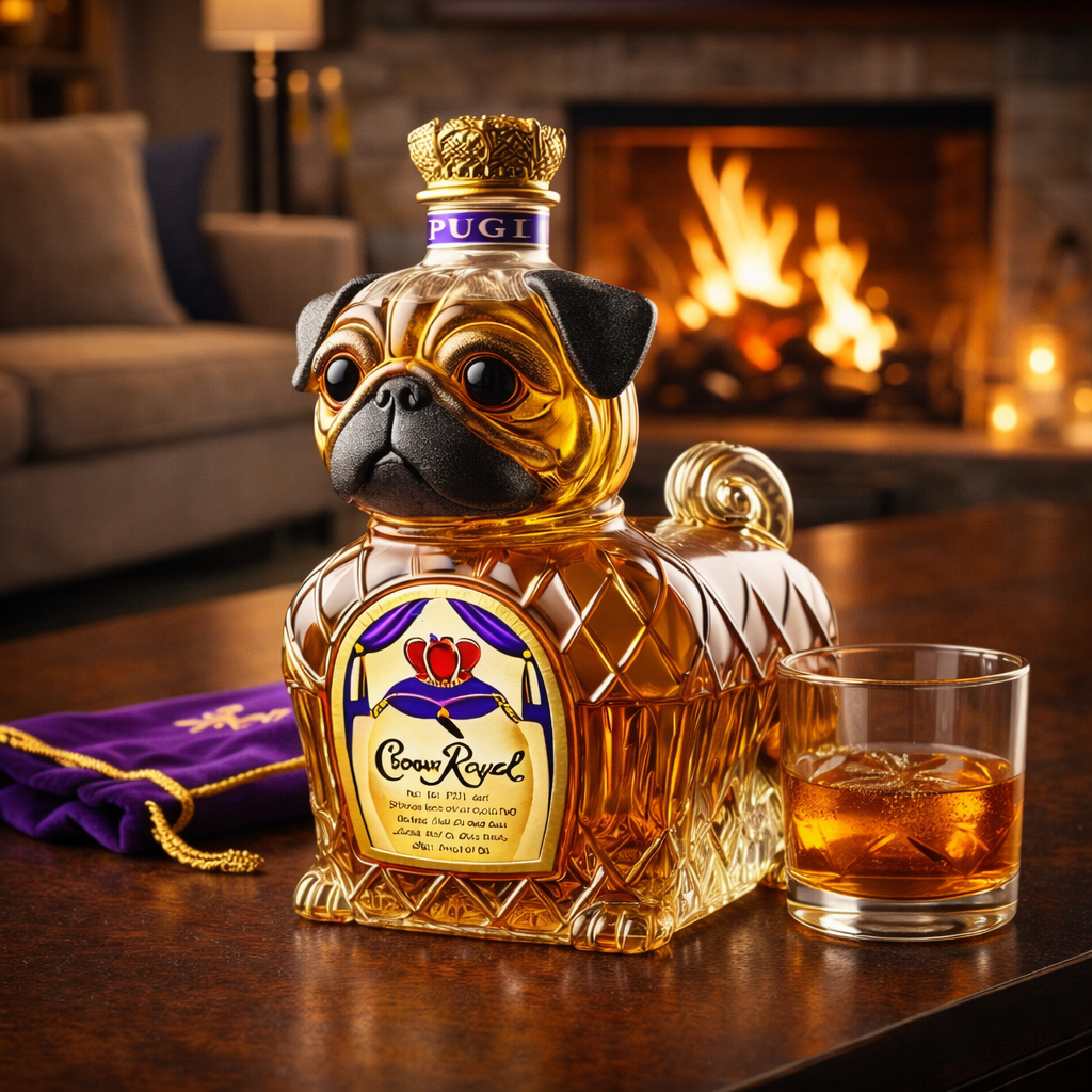 Whisky Bottle French Bulldog Design