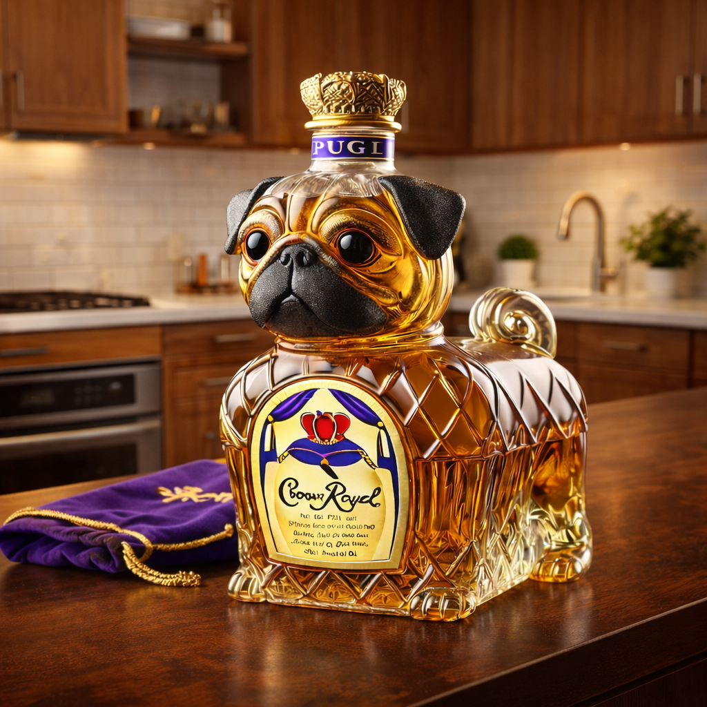 Whisky Bottle French Bulldog Design