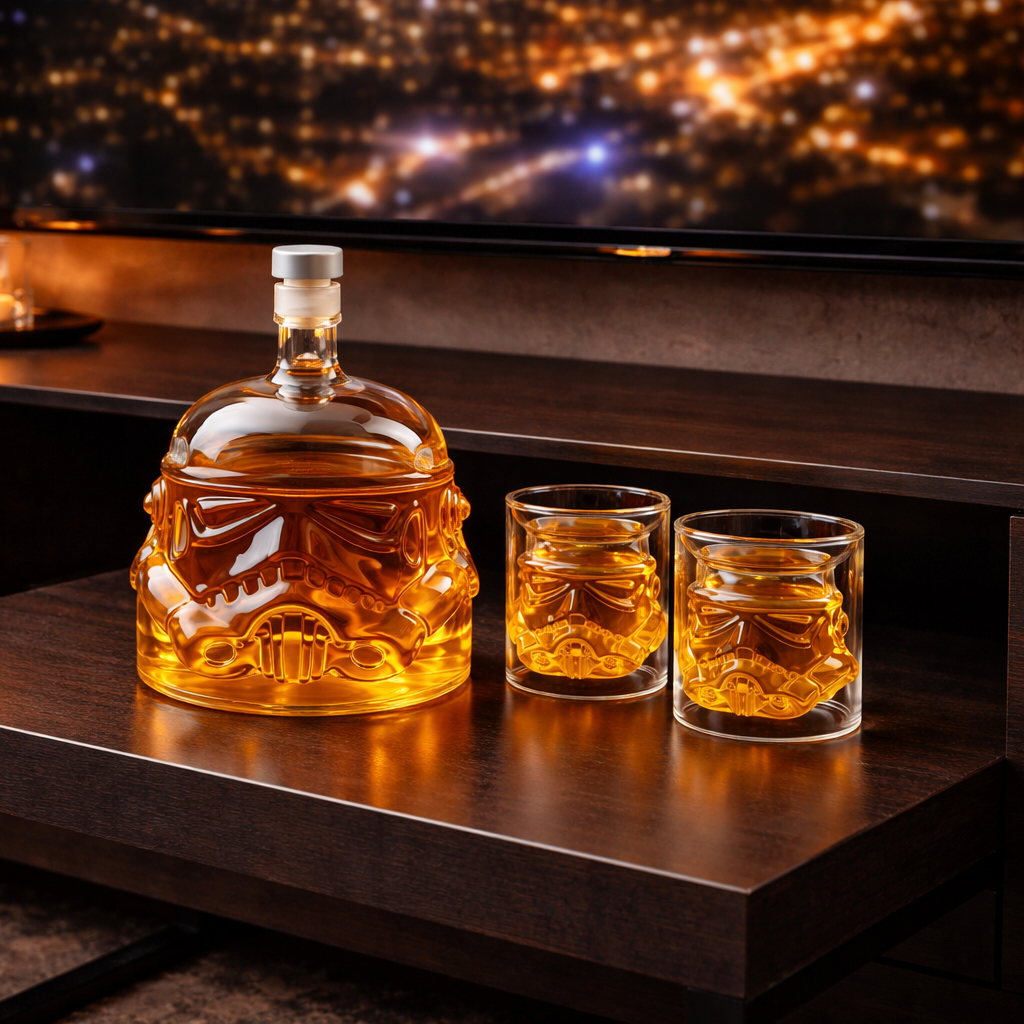 Whisky Bottle Set Bottle and Glass
