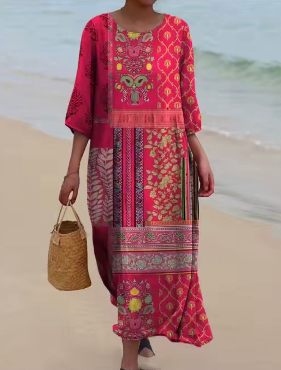 Vibrant Floral Dress for Women, Plus Size