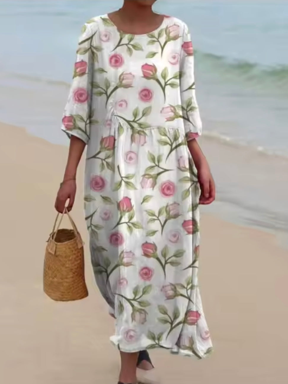 Vibrant Floral Dress for Women, Plus Size