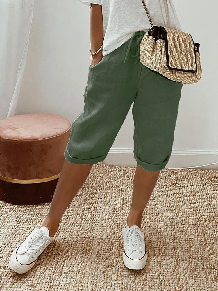 Relaxed Knee-Length Shorts for Women, Plus Size