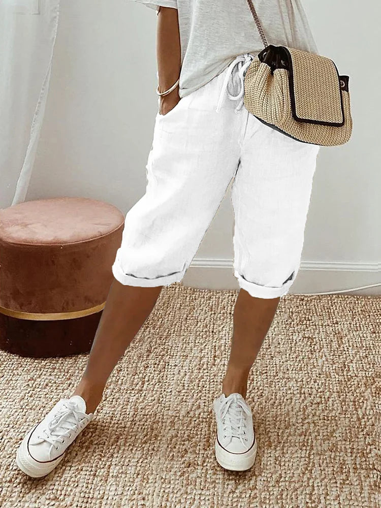 Relaxed Knee-Length Shorts for Women, Plus Size