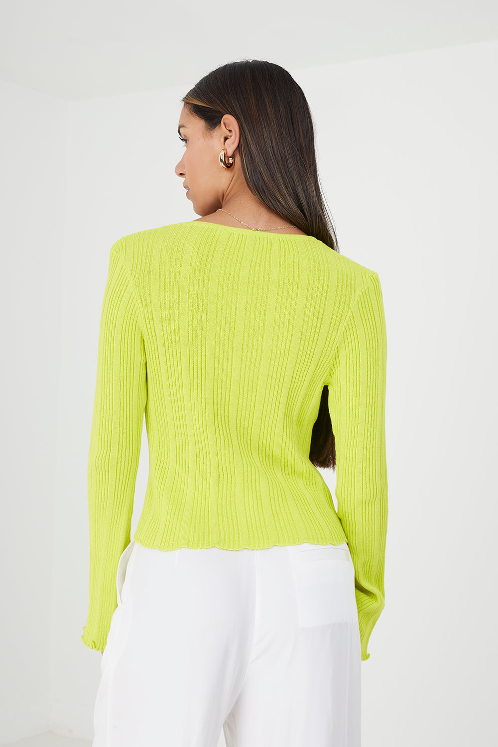 Women's Ribbed Knit Cardigan – Cotton