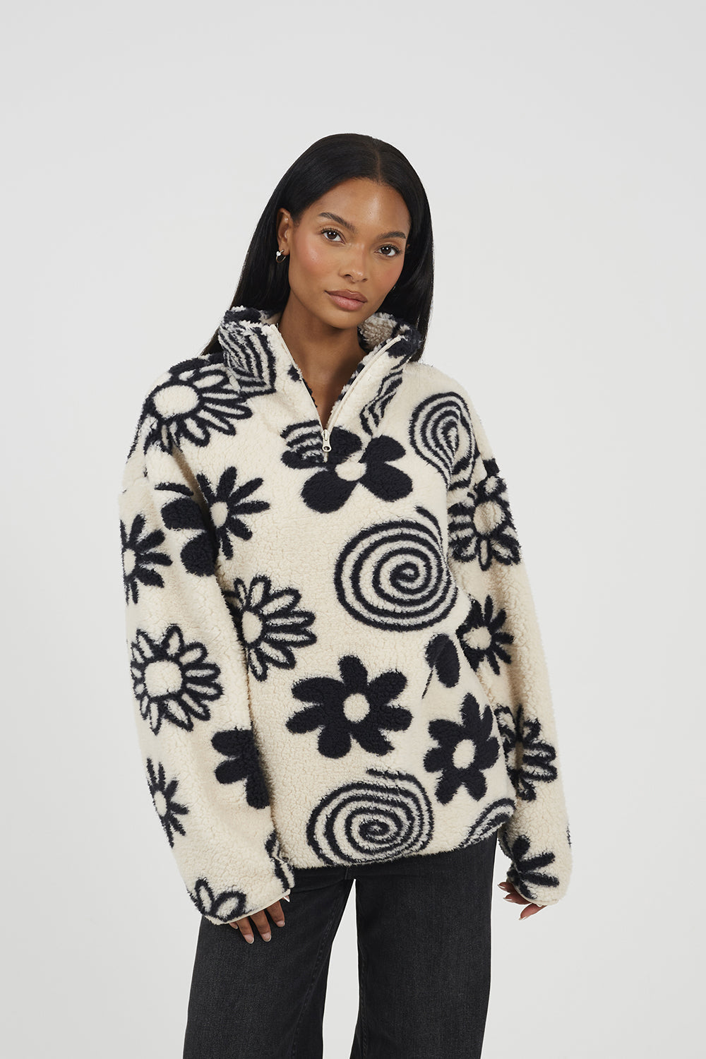 Women's Sherpa Quarter-Zip Sweater