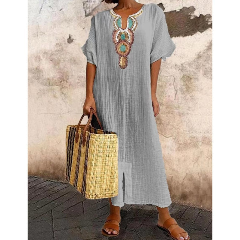 Bohemian Maxi Dress for Women, Relaxed Style