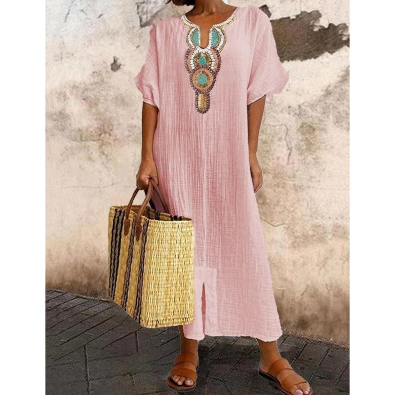 Bohemian Maxi Dress for Women, Relaxed Style