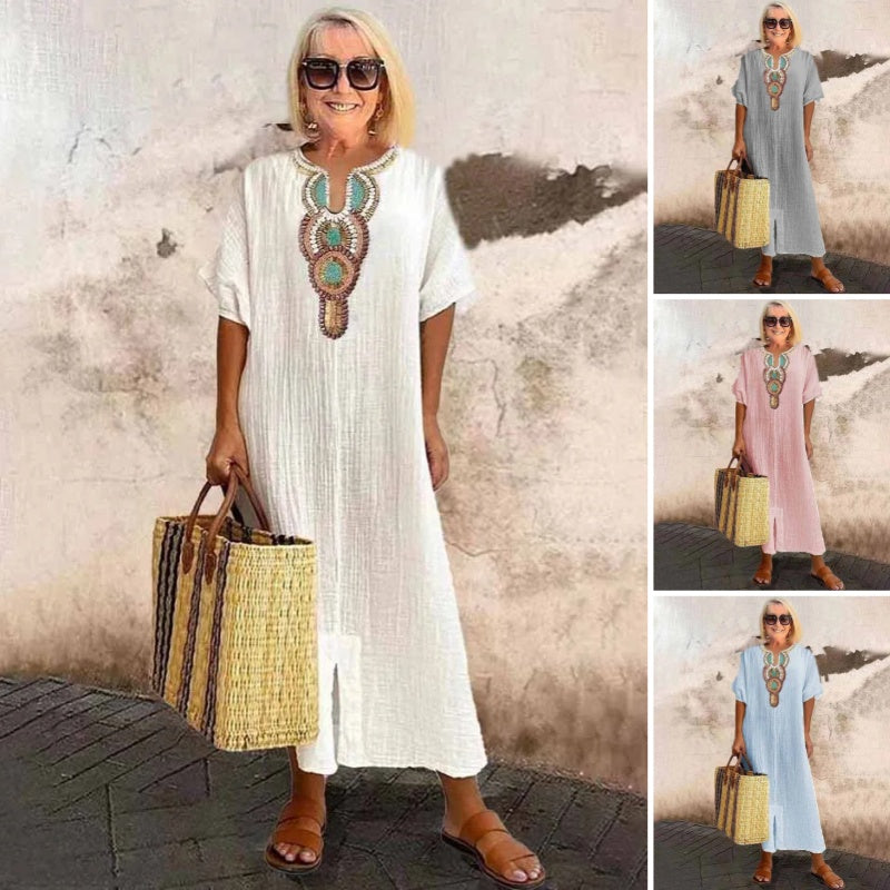 Bohemian Maxi Dress for Women, Relaxed Style