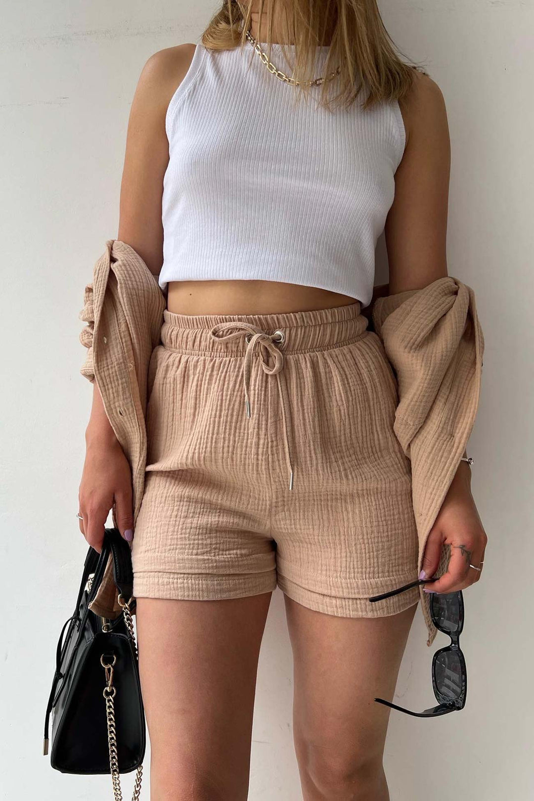 Stylish Cardigan and Short Set for Women