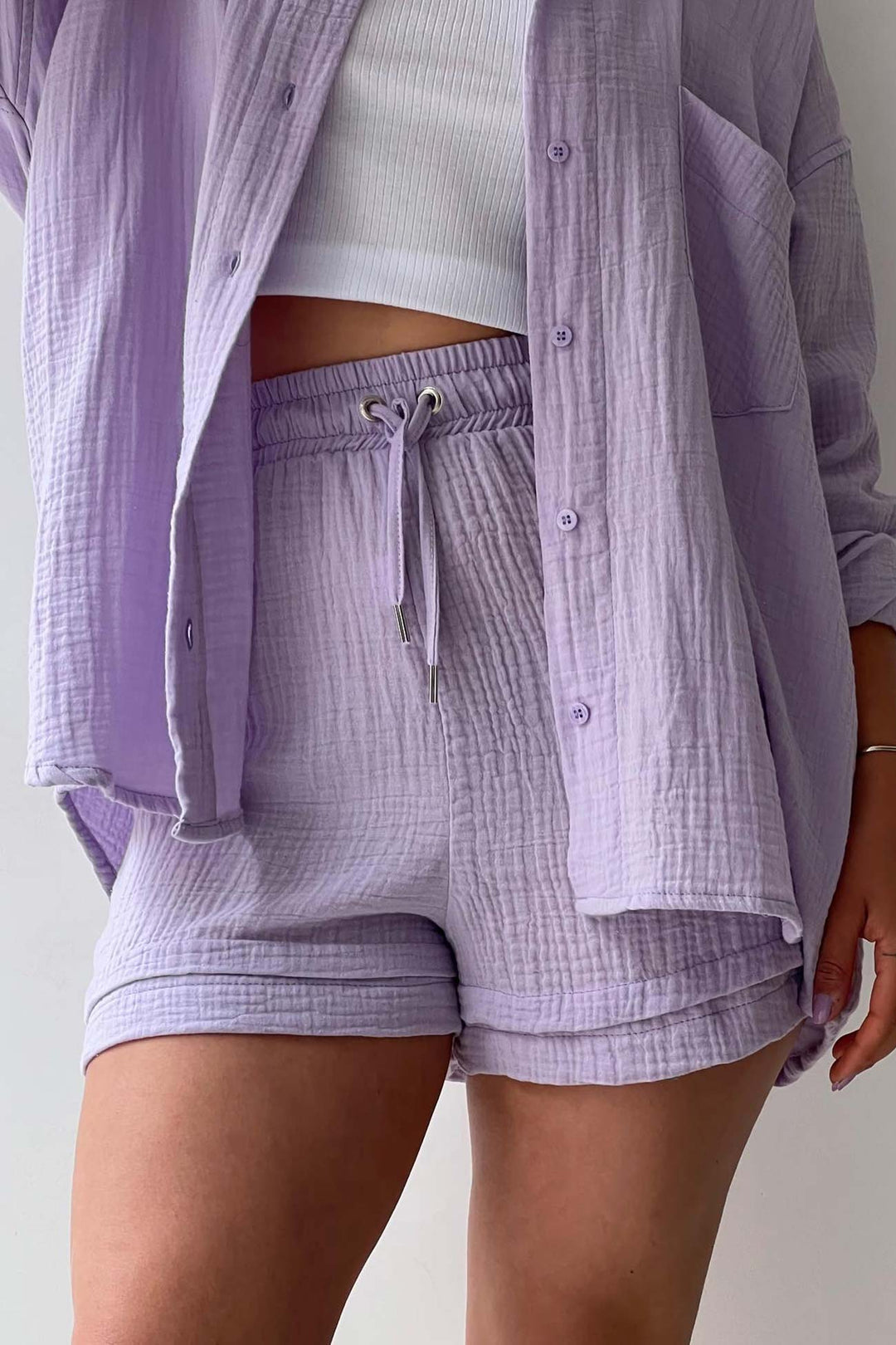 Stylish Cardigan and Short Set for Women