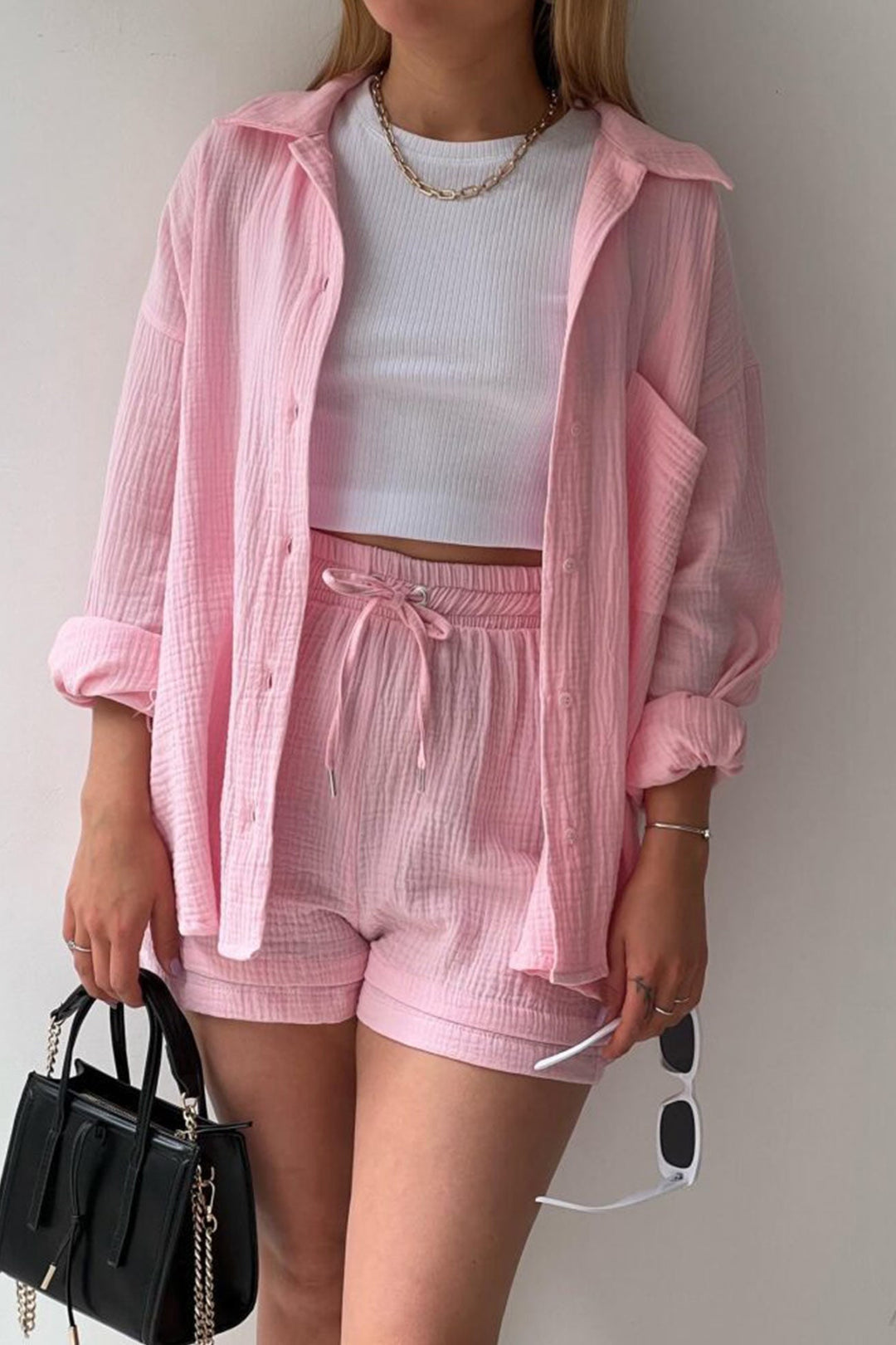 Stylish Cardigan and Short Set for Women