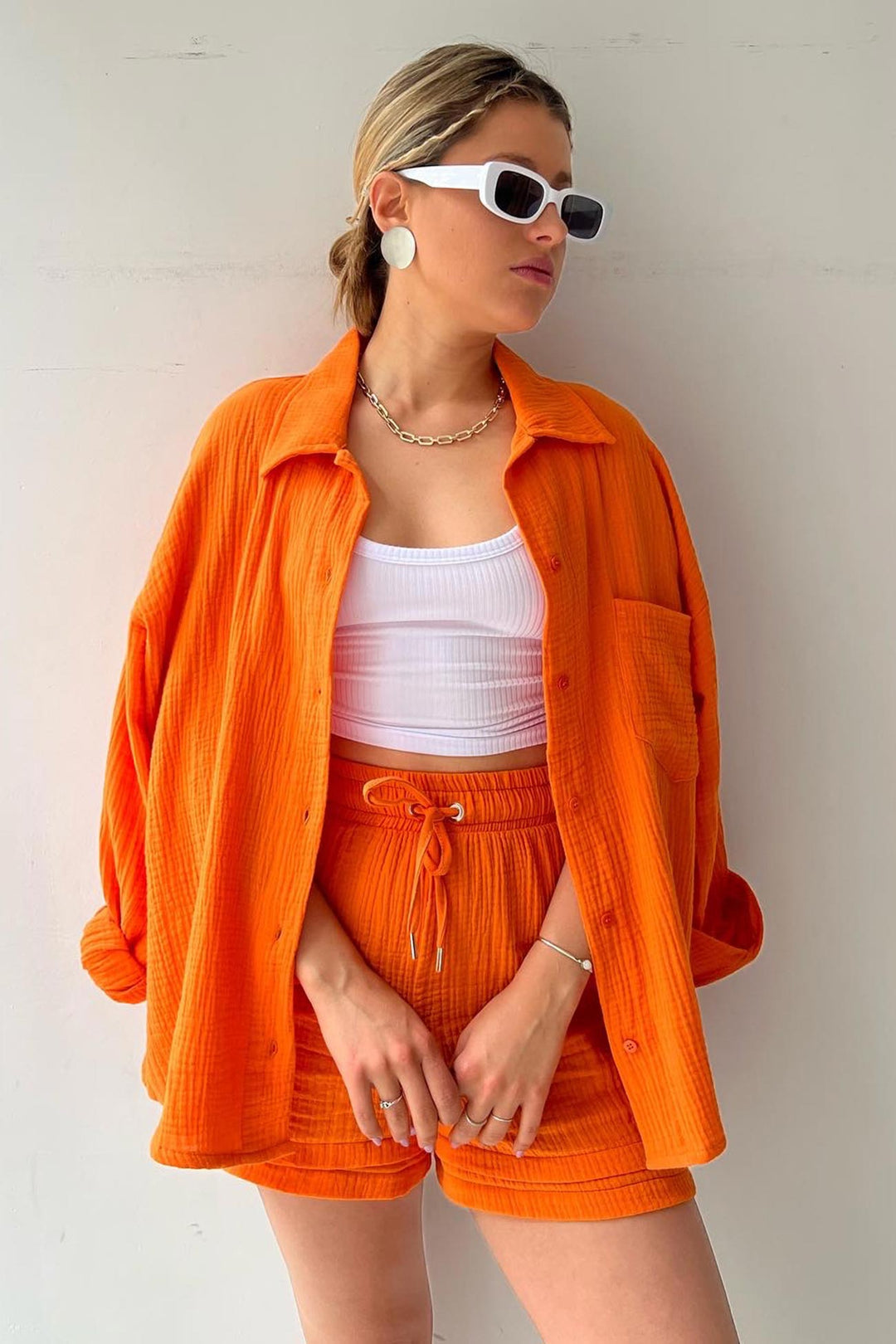 Stylish Cardigan and Short Set for Women