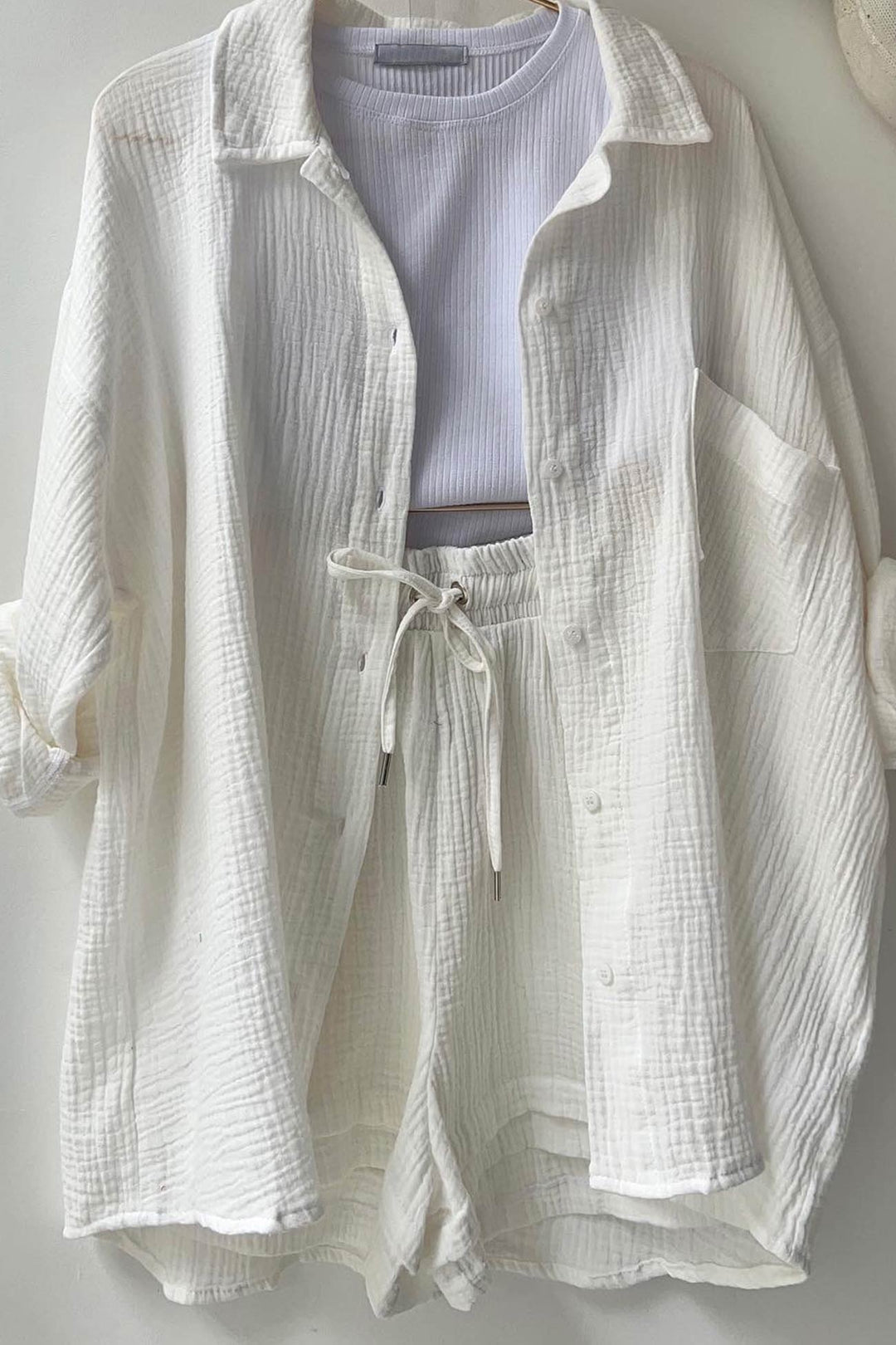 Stylish Cardigan and Short Set for Women