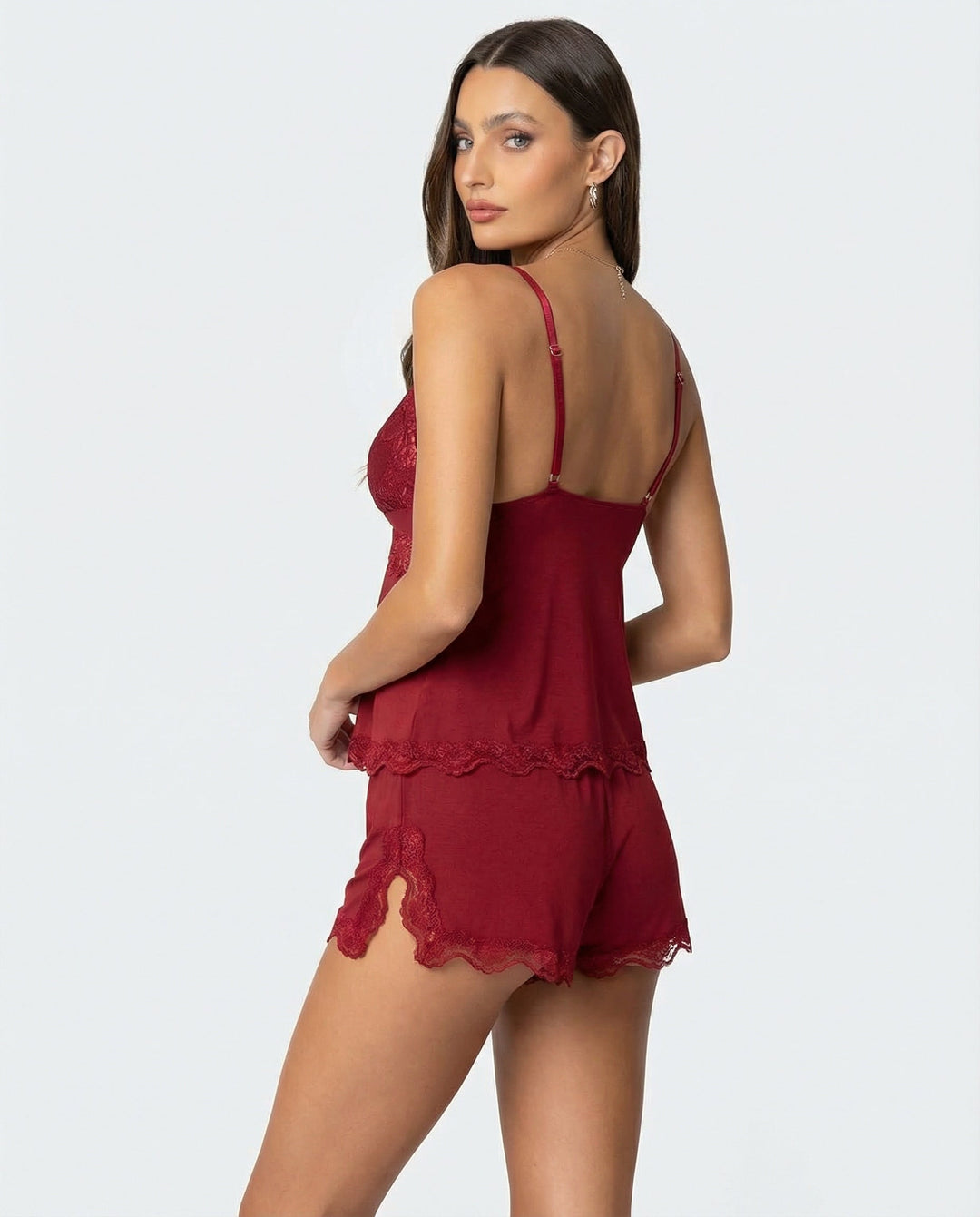 Delicate Lace-Trimmed Sleep Set for Women