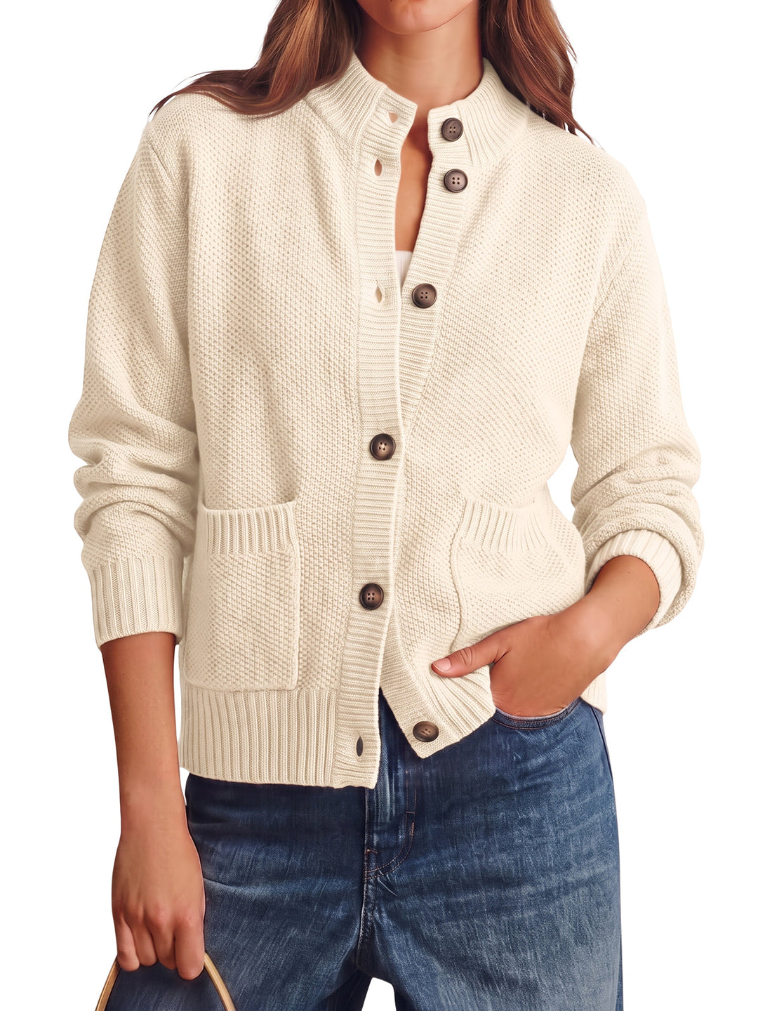 Women's Chunky Knit Cotton Blend Sweater