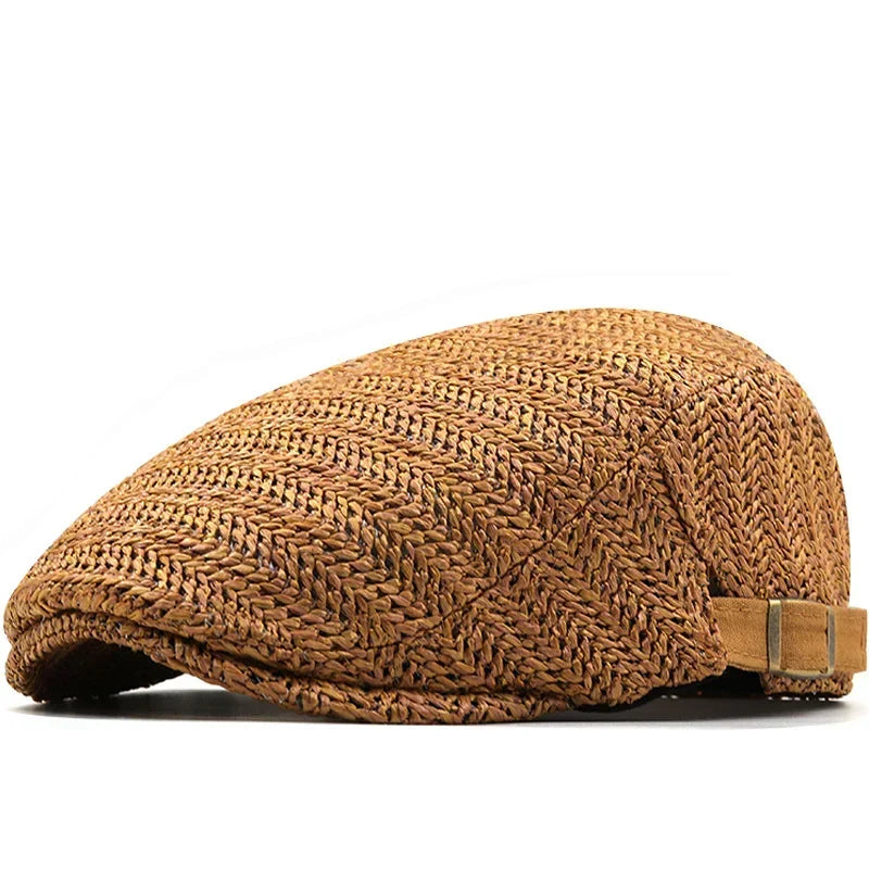Woven Summer Flat Cap for Men