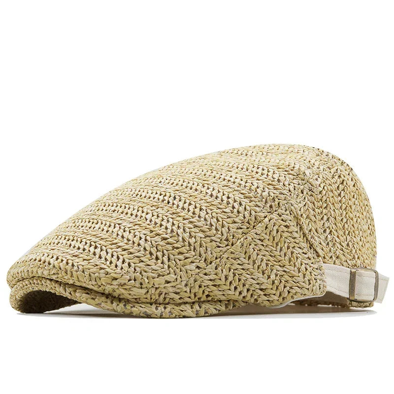 Woven Summer Flat Cap for Men